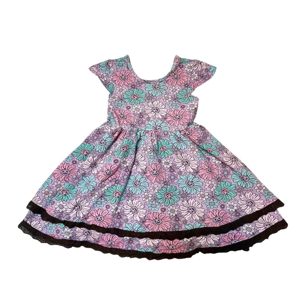 Eliza Cate Floral Pumpkin Dress Size 6